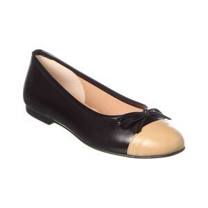 French Sole Cordelia Cap Toe Leather Flat